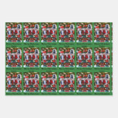 Nutcracker Christmas Name 3 Geschenkpapier Set (Vorderseite 2)