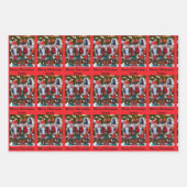 Nutcracker Christmas Name 3 Geschenkpapier Set (Vorderseite)