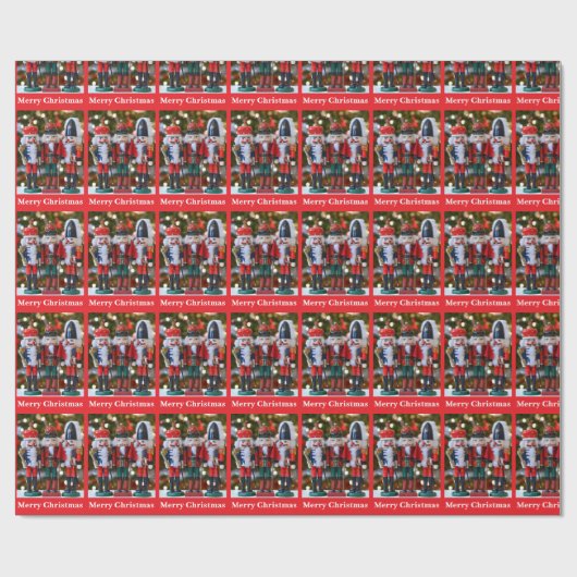 Nutcracker Christmas or Holiday Greeting Roll of Geschenkpapier (Flach)