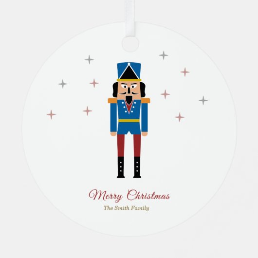 Nutcracker Christmas Ornament Aus Metall (Rückseite)
