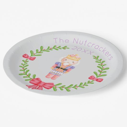 Nutcracker Christmas Pappteller (Schrägansicht)