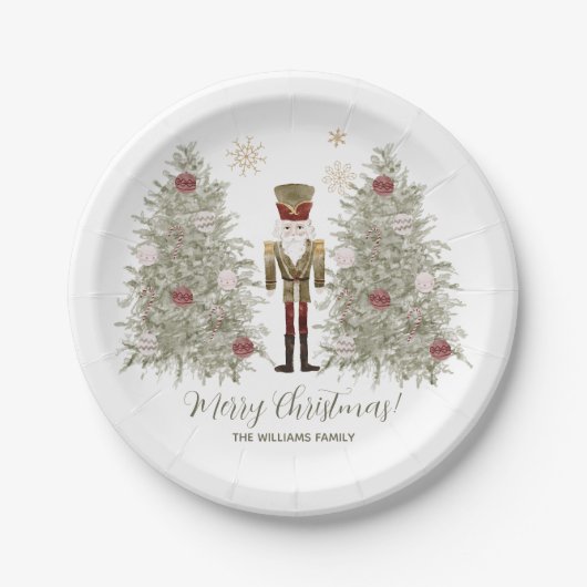 Nutcracker Christmas Pappteller (Vorderseite)