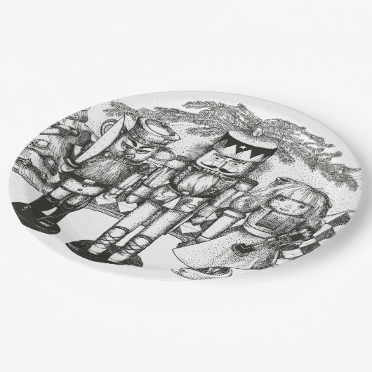 Nutcracker Christmas Pappteller (Schrägansicht)