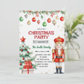 Nutcracker Christmas Party Invitation Einladung (Stehend Vorderseite)