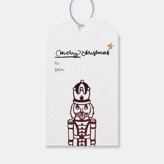 Nutcracker Christmas Personalisiert Geschenkanhänger (Vorderseite)