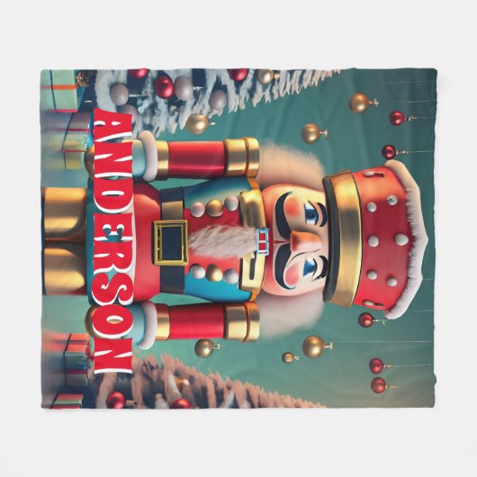 Nutcracker Christmas Personalisiert Kids Fleecedecke (Vorderseite (Horizontal))