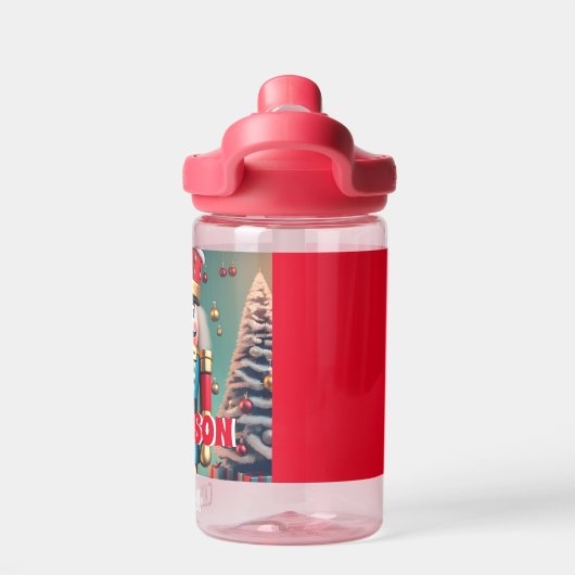 Nutcracker Christmas Personalisiert Kids Name Trinkflasche (Rückseite)