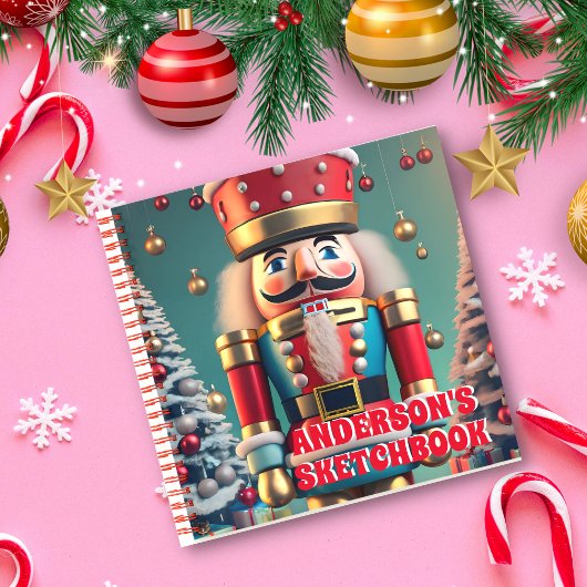 Nutcracker Christmas Personalisiert Kids Sketchboo Notizblock