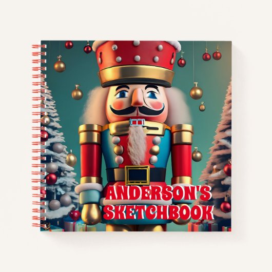 Nutcracker Christmas Personalisiert Kids Sketchboo Notizblock (Vorderseite)
