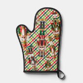 Nutcracker Christmas Plaid Ofenhandschuh (Vorderseite)