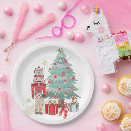 Nutcracker Christmas Plate Pappteller (Party)