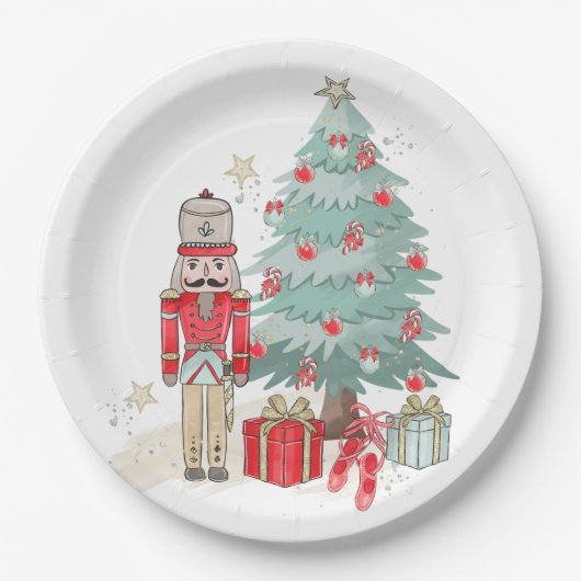 Nutcracker Christmas Plate Pappteller (Vorderseite)