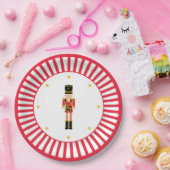 Nutcracker Christmas Plate Red and White Pappteller (Party)