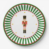 Nutcracker Christmas Plate Red Green and White Pappteller (Vorderseite)