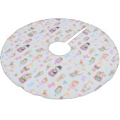 Nutcracker Christmas Polyester Weihnachtsbaumdecke (Schrägansicht)