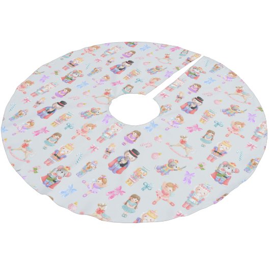 Nutcracker Christmas Polyester Weihnachtsbaumdecke (Schrägansicht)