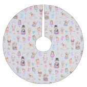 Nutcracker Christmas Polyester Weihnachtsbaumdecke (Vorderseite)