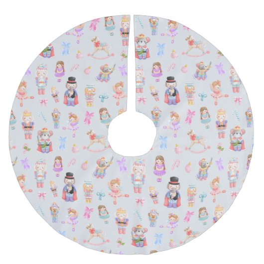 Nutcracker Christmas Polyester Weihnachtsbaumdecke (Vorderseite)