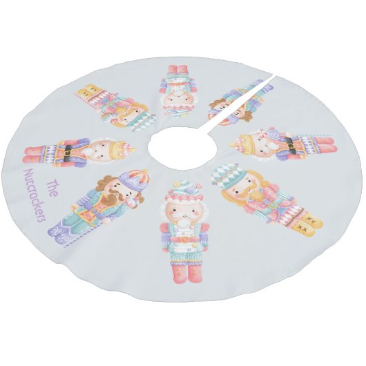 Nutcracker Christmas Polyester Weihnachtsbaumdecke (Schrägansicht)