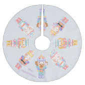 Nutcracker Christmas Polyester Weihnachtsbaumdecke (Vorderseite)