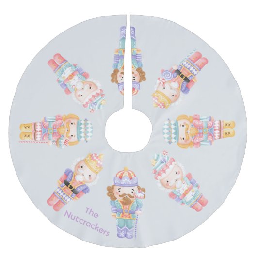 Nutcracker Christmas Polyester Weihnachtsbaumdecke (Vorderseite)