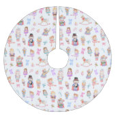 Nutcracker Christmas Polyester Weihnachtsbaumdecke (Vorderseite)