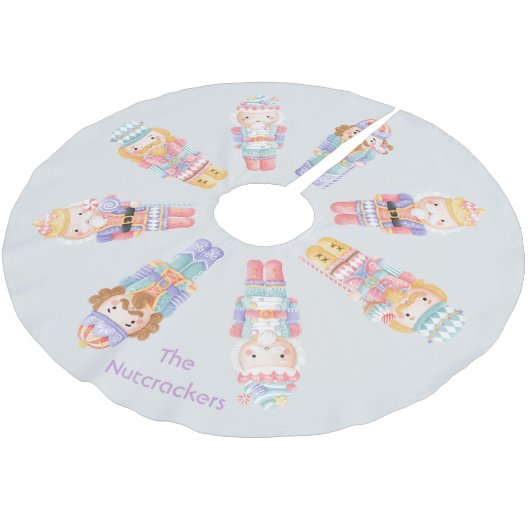 Nutcracker Christmas Polyester Weihnachtsbaumdecke (Schrägansicht)