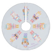 Nutcracker Christmas Polyester Weihnachtsbaumdecke (Vorderseite)