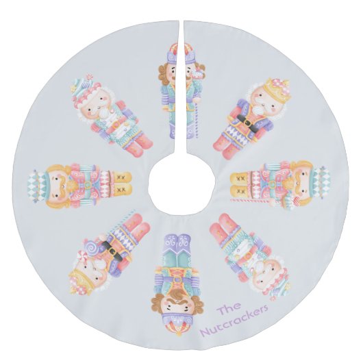 Nutcracker Christmas Polyester Weihnachtsbaumdecke (Vorderseite)