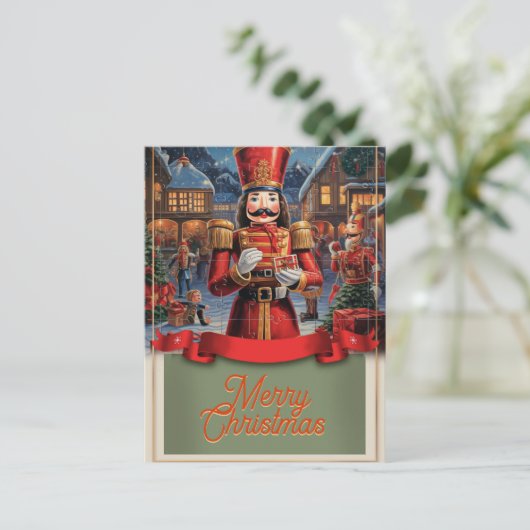 Nutcracker Christmas Postkarte (Stehend Vorderseite)