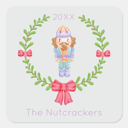 Nutcracker Christmas Quadratischer Aufkleber (Vorderseite)
