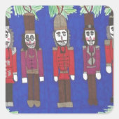 Nutcracker Christmas Quadratischer Aufkleber (Vorderseite)
