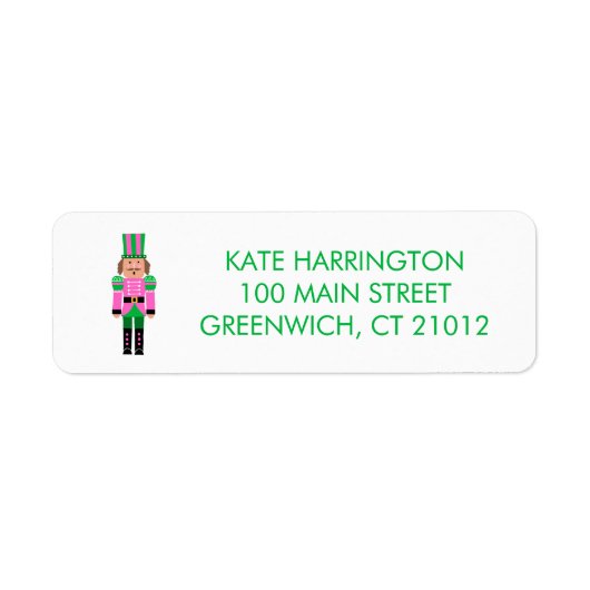Nutcracker Christmas Return Address Label (Vorne)