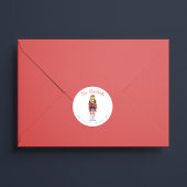 Nutcracker Christmas Return Address Label Runder Aufkleber