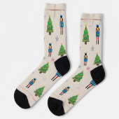 Nutcracker Christmas Socken (Linkes Detail)