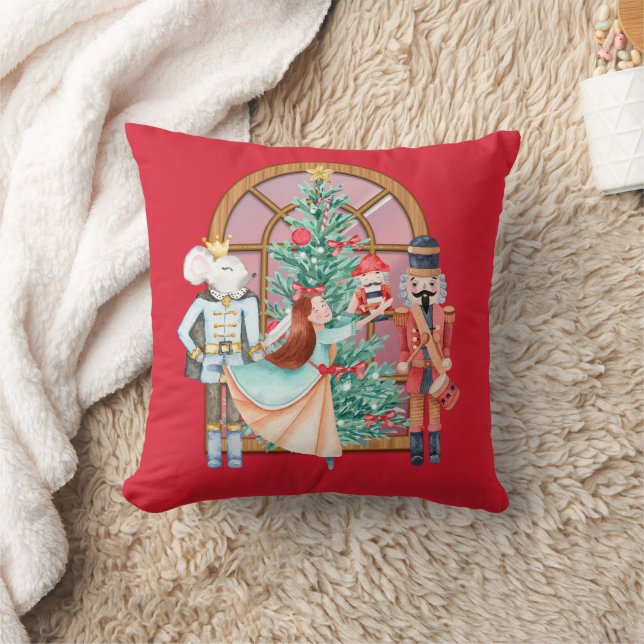 Nutcracker Christmas Theme Pillow - Red Kissen (Decke)