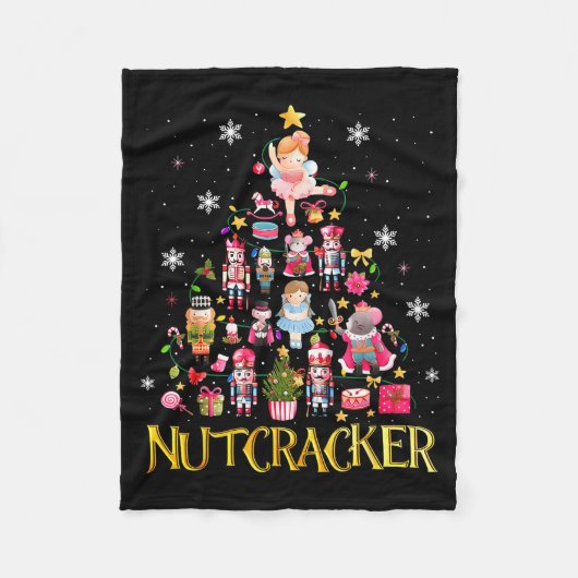 Nutcracker Christmas Tree Ballet Dance Women Kids  Fleecedecke (Vorderseite)