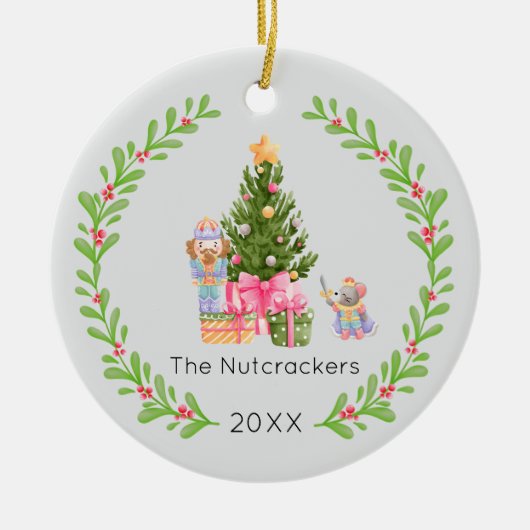 Nutcracker Christmas Tree Foto Keramik Ornament (Vorne)