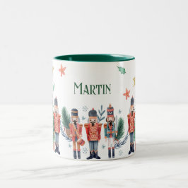 Nutcracker & Christmas Tree Weihnachtsfest-Tasse Zweifarbige Tasse