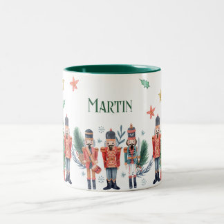 Nutcracker & Christmas Tree Weihnachtsfest-Tasse Zweifarbige Tasse