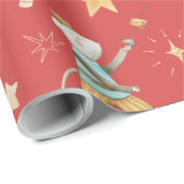 Nutcracker Christmas Vintag Dusty Red Geschenkpapier (Rolleneckpunkt)