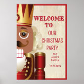 Nutcracker Christmas Welcome Sign Poster (Vorne)
