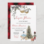 Nutcracker Christmas Winter Ornament Baby Shower Einladung (Vorne/Hinten)