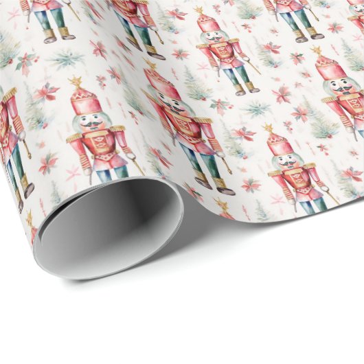 Nutcracker Christmas Wrapping Paper Classic Geschenkpapier (Rolleneckpunkt)