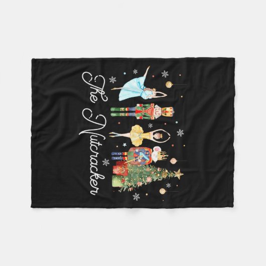 Nutcracker Christmas Xmas Family Matching Pajamas Fleecedecke (Vorderseite (Horizontal))