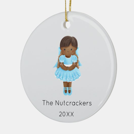 Nutcracker Clara Christmas Foto Keramik Ornament (Links)