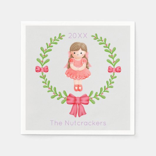 Nutcracker Clara Christmas Serviette (Vorderseite)