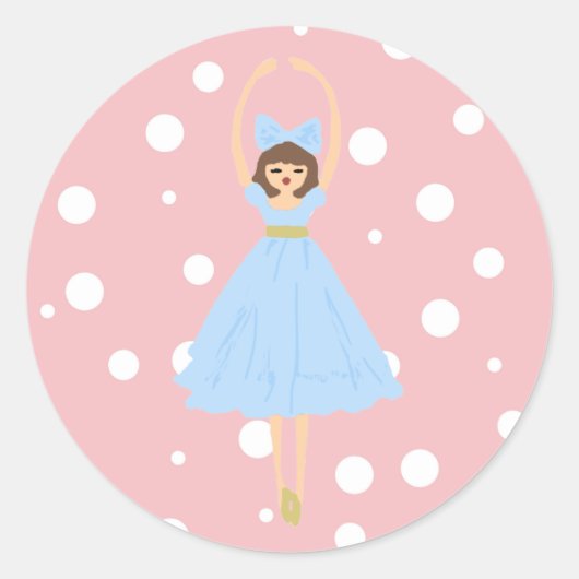 Nutcracker Clara Design Classic Round Sticker (Vorderseite)