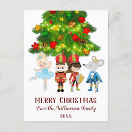 Nutcracker, Clara, Soldat und Maus King Feiertagspostkarte