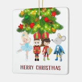 Nutcracker, Clara, Soldat und Maus King Keramikornament (Links)